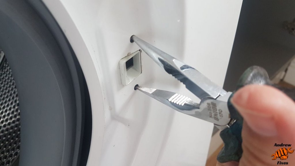 Picture showing Bosch washing machine door lock tabs