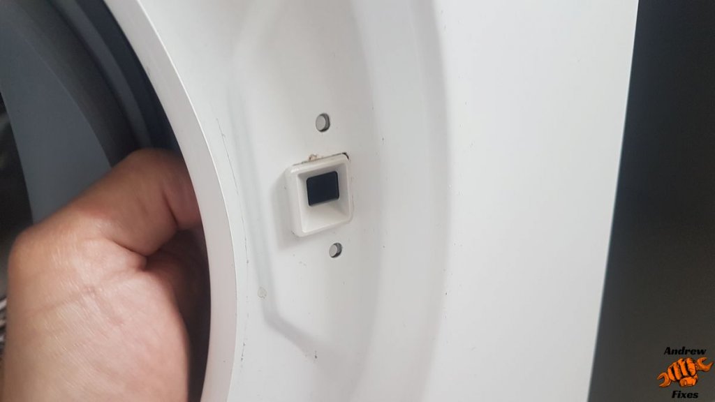 Picture showing Bosch washing machine door interlock installation
